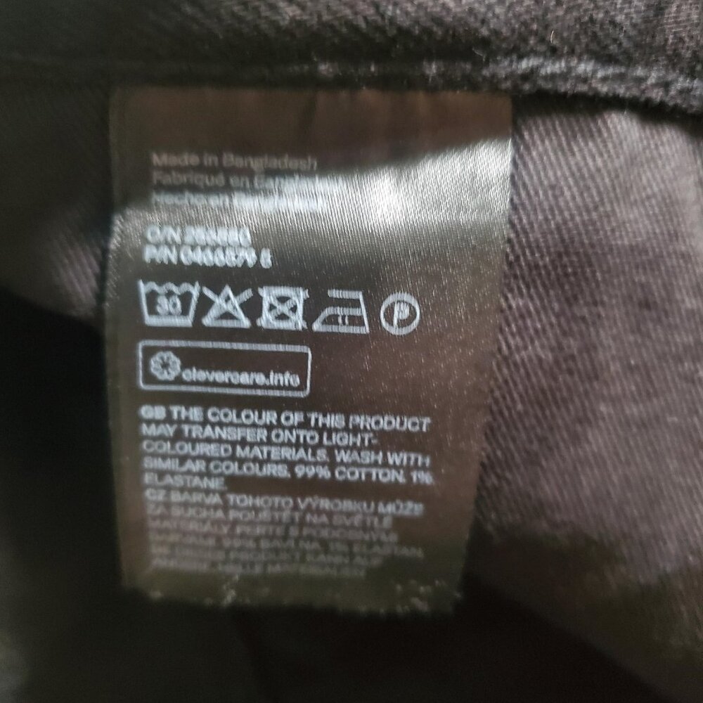 H&M Black Jeans Raw Hem Mens 34W - Picture 6 of 16